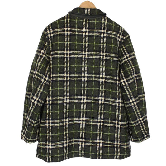 Burberry London Green Nova Check Wool and Polyester Reversible Jacket