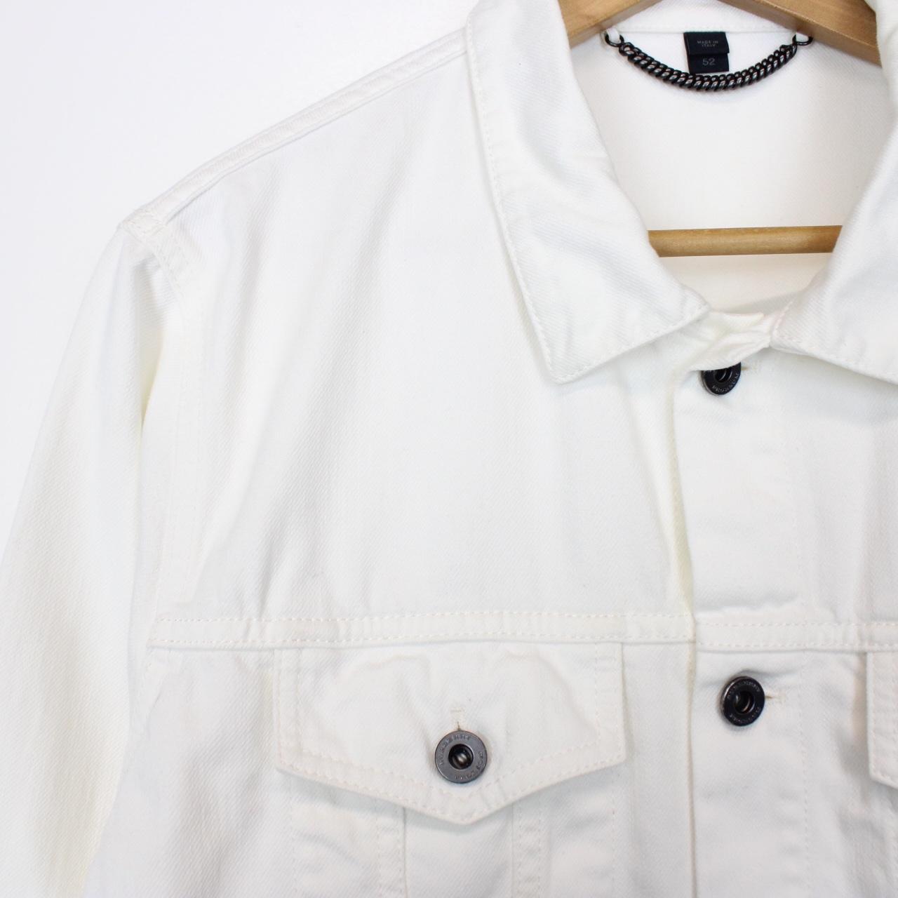 Burberry Prorsum White Button Up Denim Jacket