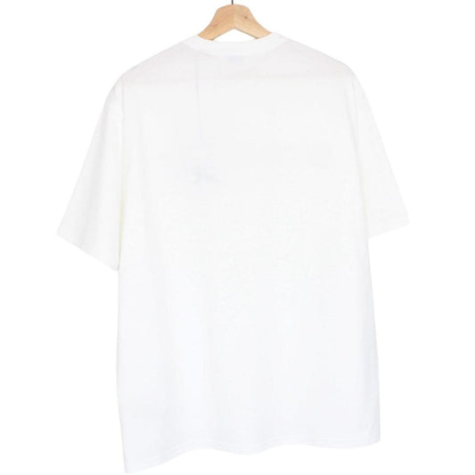 Burberry White Ellison Logo Print Short Sleeve Cotton T-Shirt