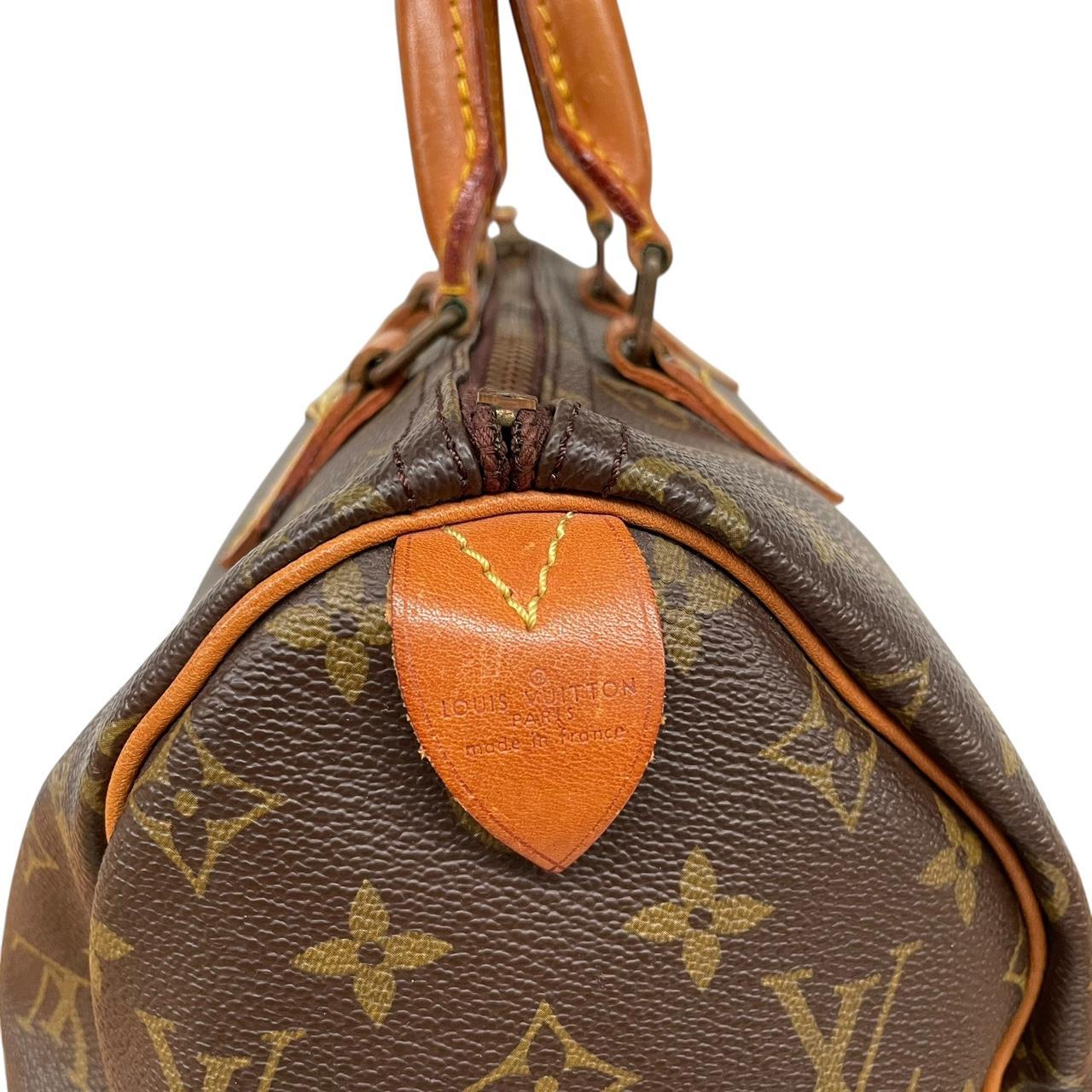 Vintage Louis Vuitton 1983 Speedy 30 Brown and Beige Monogram Coated Canvas Bag