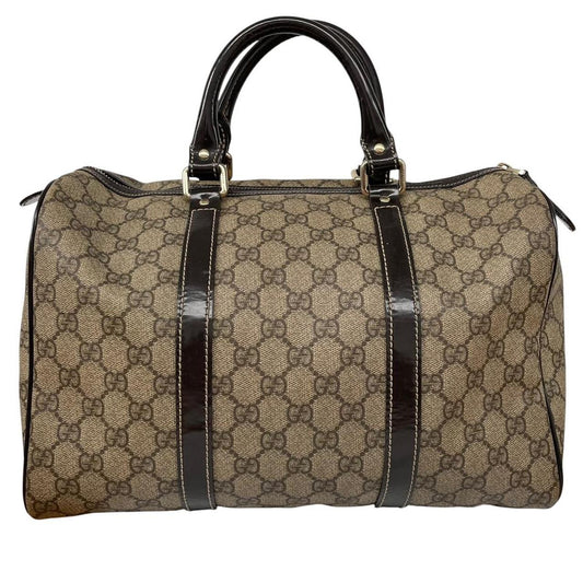 Gucci GG Supreme Monogram Top Handle Canvas/Leather Boston Bag
