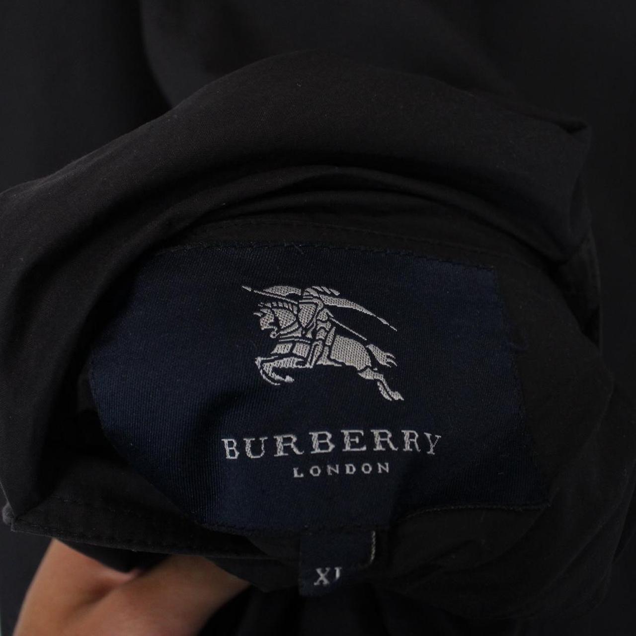 Burberry London Navy Blue and Khaki Green Reversible Single Breasted Trench Coat