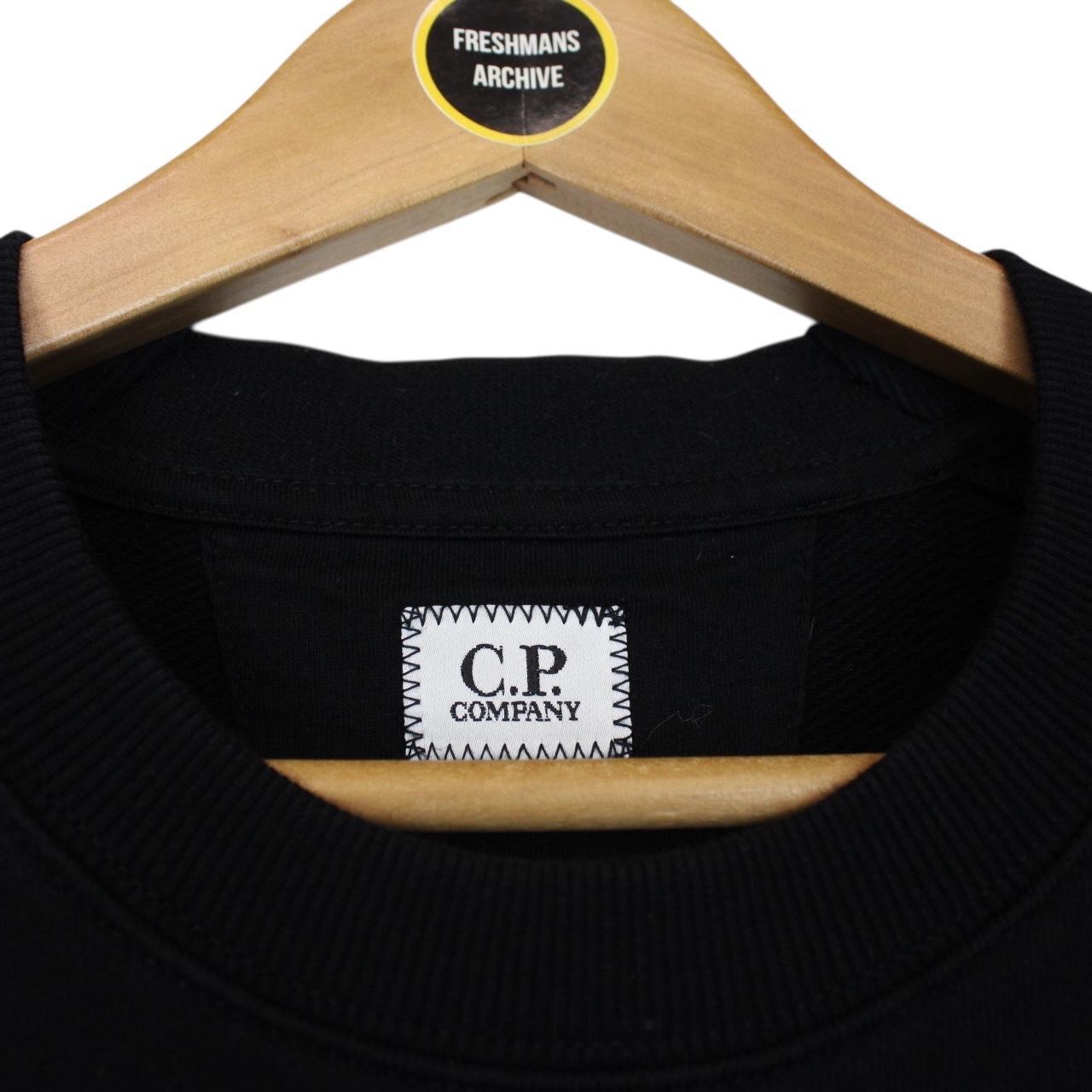 CP Company Black Cotton Lens Sweatshirt Jumper