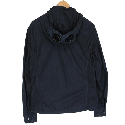 CP Company Navy Blue Garment Dyed Full Zip Goggle Jacket