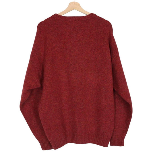 Vintage Burberry London Red Wool Knit Jumper
