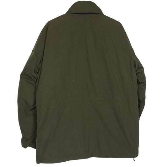 Stone Island green full zip jacket with micro twill fabric and logo badge.