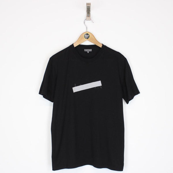 Lanvin Black and White Hidden Logo Print Short Sleeve T-Shirt