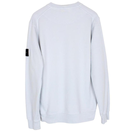 Stone Island SS 2024 Light Blue Cotton Sweatshirt Jumper