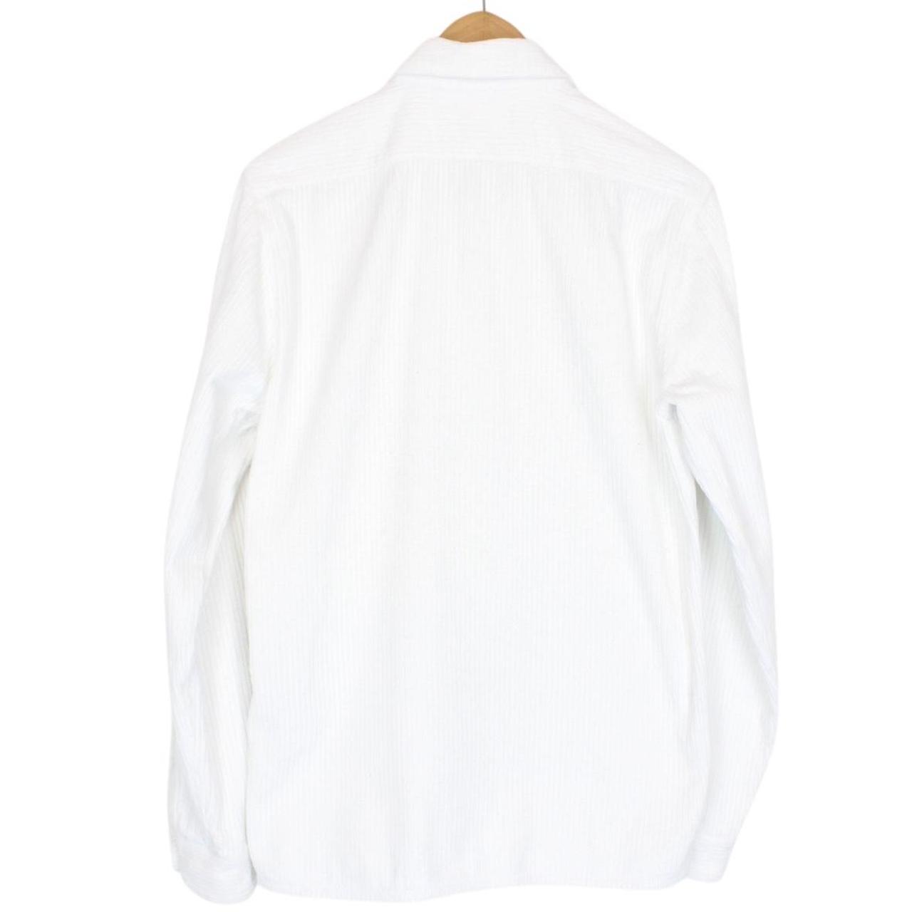 Stone Island AW 2021 White Long Sleeve Jumbo Corduroy Shirt