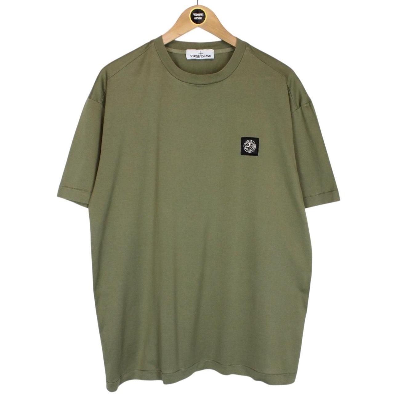 Stone Island Green Short Sleeve Cotton Compass T-Shirt