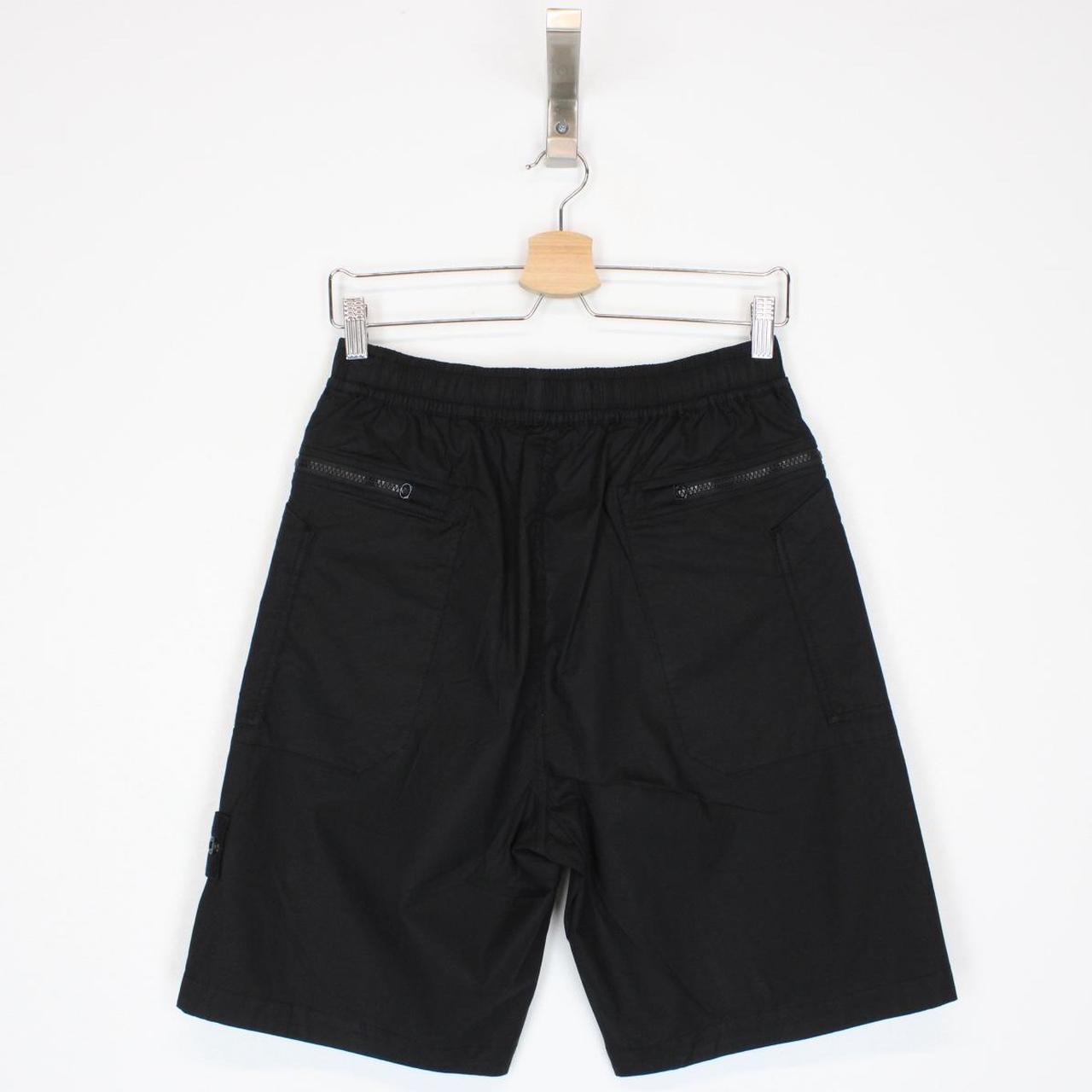Stone Island SS 2022 Black Bermuda Cotton Cargo Shorts
