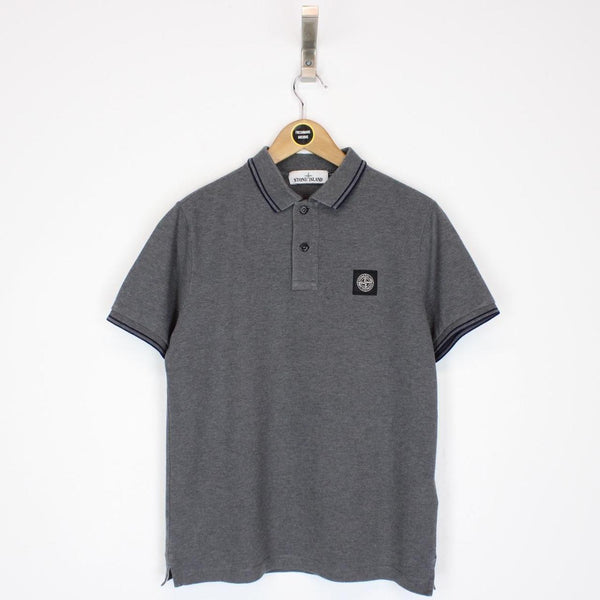Stone Island AW 2019 Dark Grey Short Sleeve Compass Polo Shirt