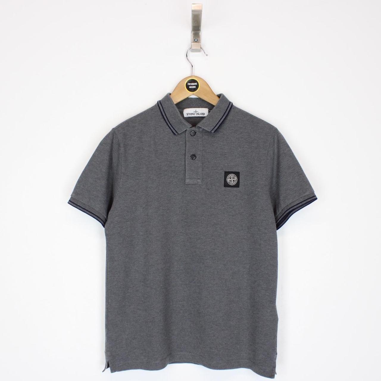 Stone Island AW 2019 Dark Grey Short Sleeve Compass Polo Shirt