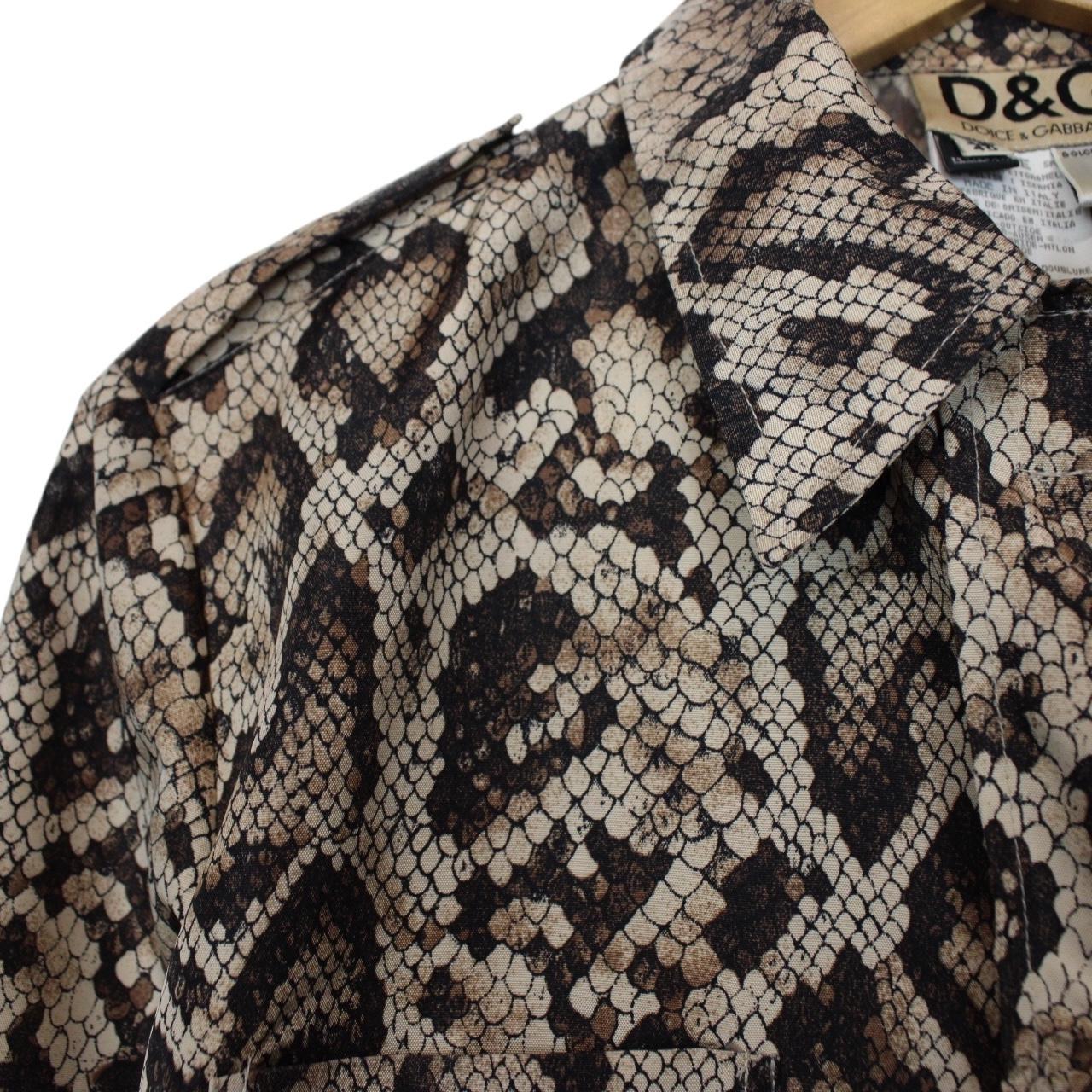 Dolce & Gabbana Multicoloured Snakeskin Nylon Jacket
