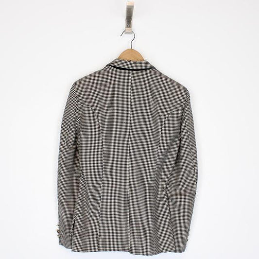Vintage Moschino Cheap and Chic Black and White Checked Wool Blazer