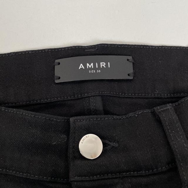 Amiri Black MX1 Distressed Effect Slim Fit Jeans