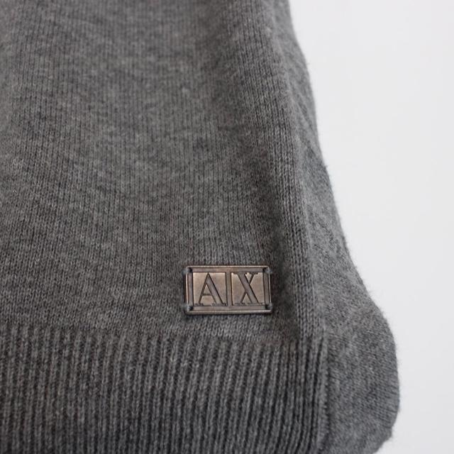 Armani Exchange Grey Short Sleeve Knitted Polo Shirt