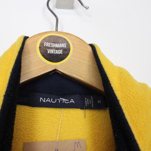 Vintage 00s Nautica Yellow 1/4 Zip Fleece Jumper