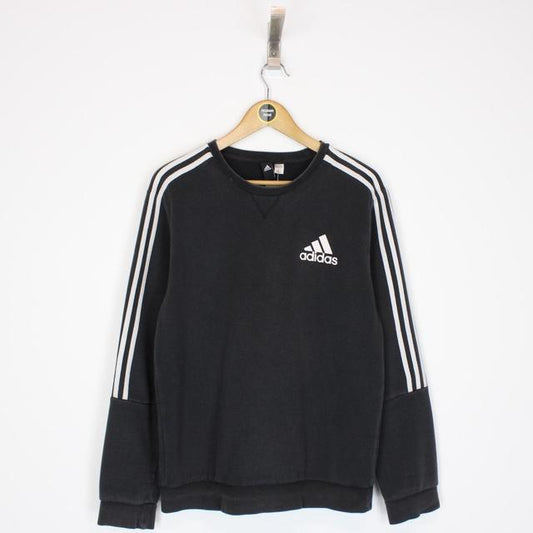 Adidas Black and White Spellout Sweatshirt Jumper