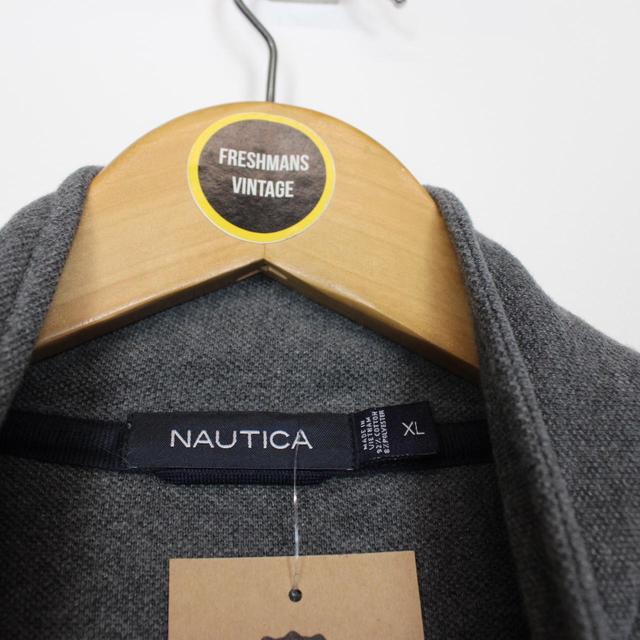 Vintage 00s Nautica Dark Grey 1/4 Zip Sweatshirt Jumper