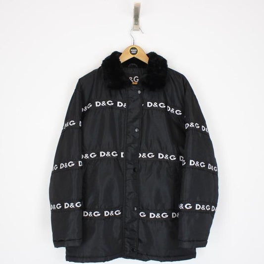 Vintage 90s Dolce & Gabbana Black and White Padded Taped Jacket