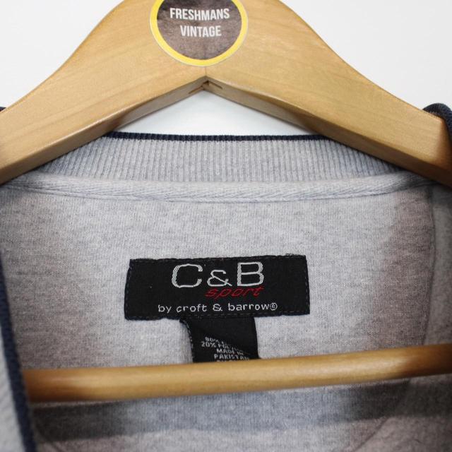 Vintage 90s C&B Grey USA Embroidered Crew Neck Sweatshirt Jumper