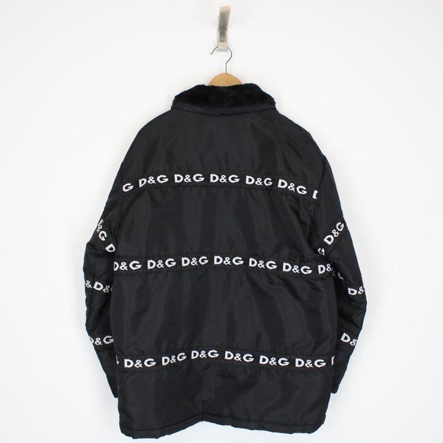 Vintage 90s Dolce & Gabbana Black and White Padded Taped Jacket