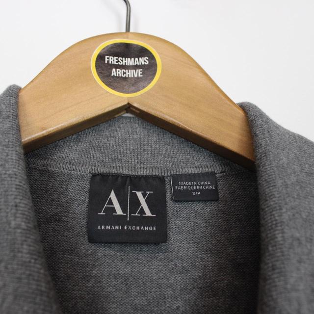 Armani Exchange Grey Short Sleeve Knitted Polo Shirt