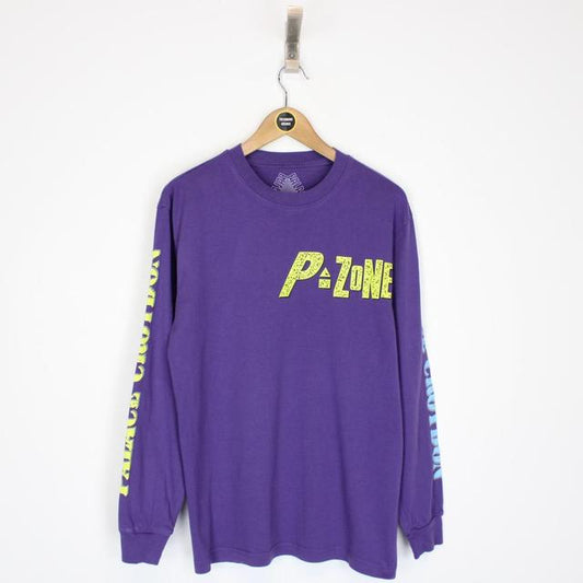 Palace Purple and Yellow P Zone Monster Print Long Sleeve T-Shirt