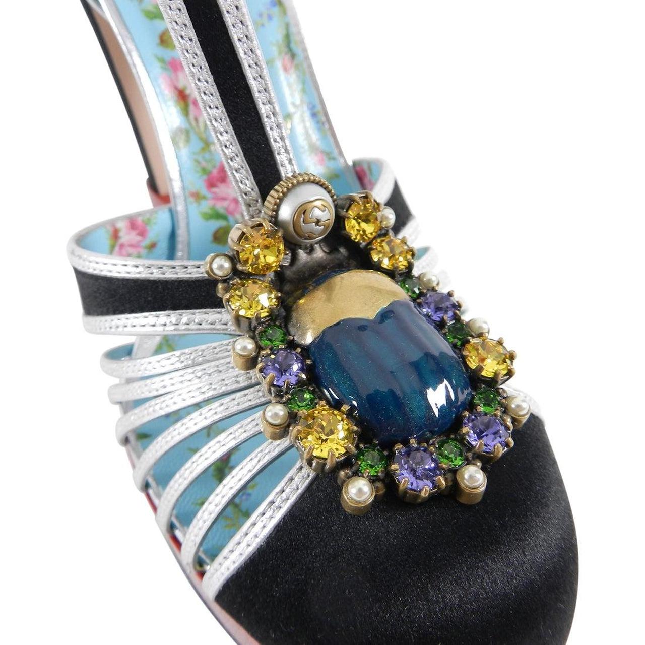Gucci Multicoloured T-Strap Patent Leather Platform Court Heels