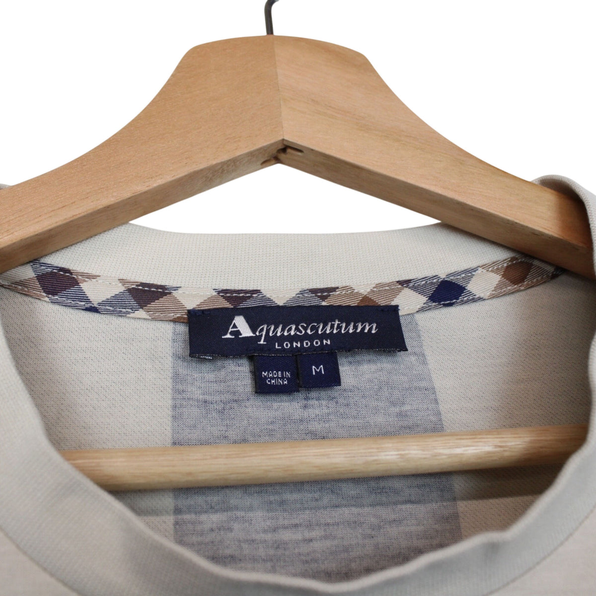 Aquascutum Club Check T-Shirt Medium