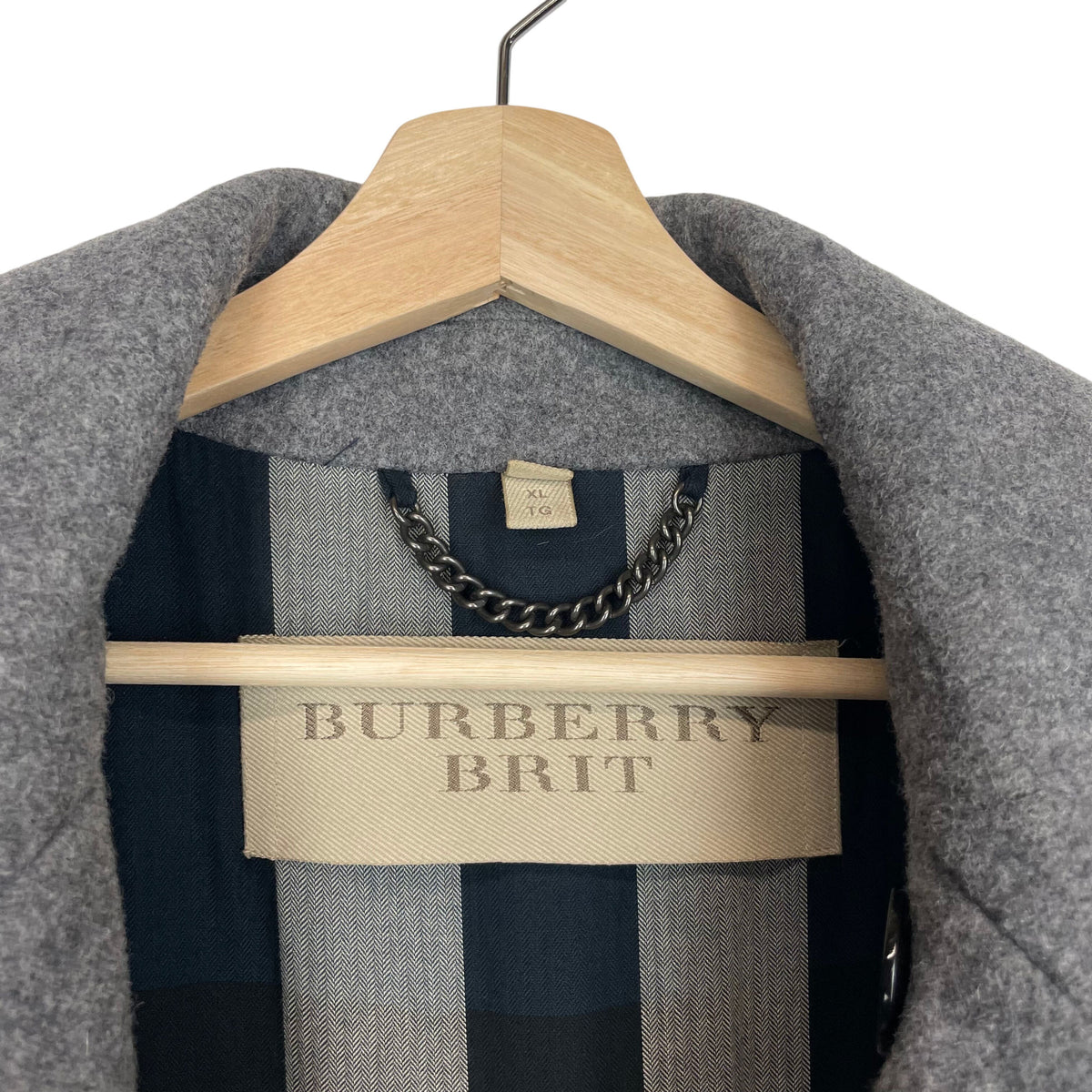 Burberry Brit Wool Peacoat Mens XL
