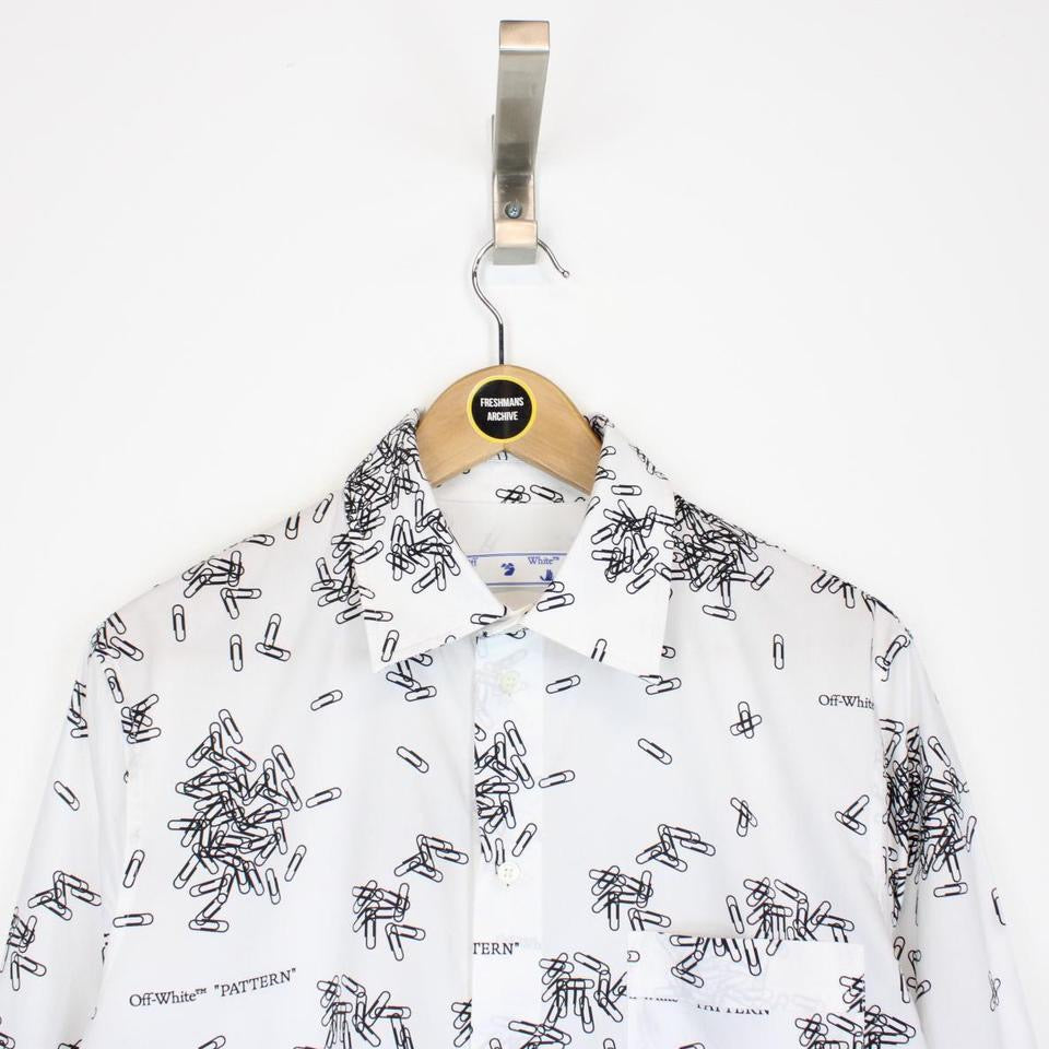 Off White Paperclip Print Shirt Small