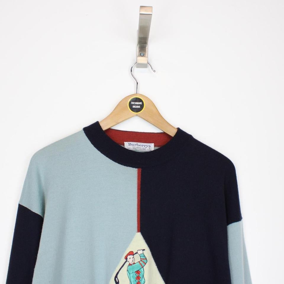 Vintage Burberry Merino Wool Jumper XL
