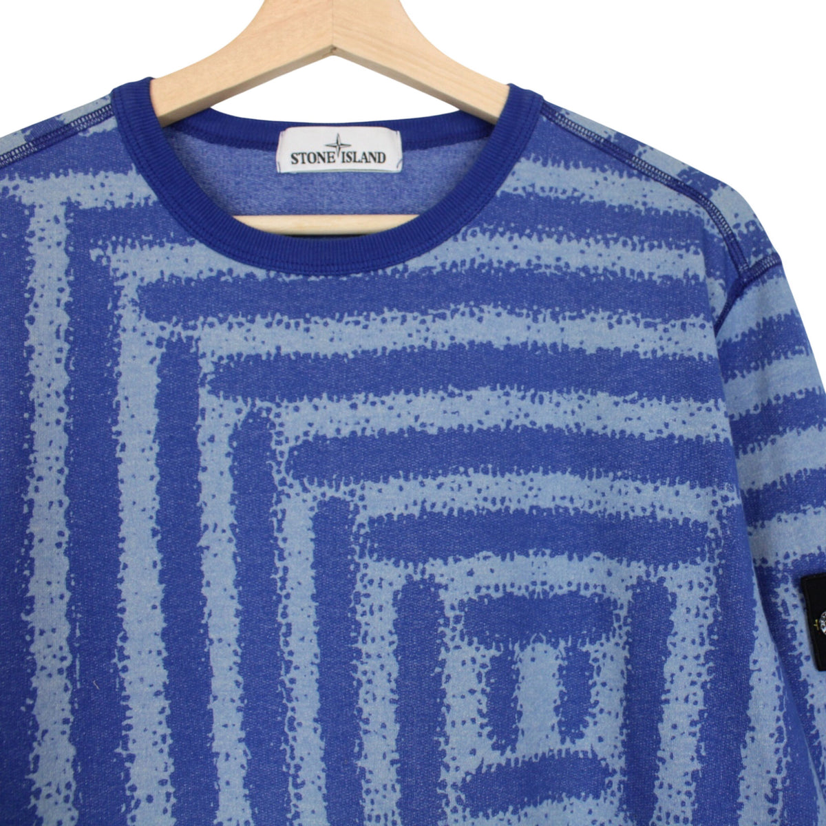 Stone Island Maze Print Sweatshirt Medium