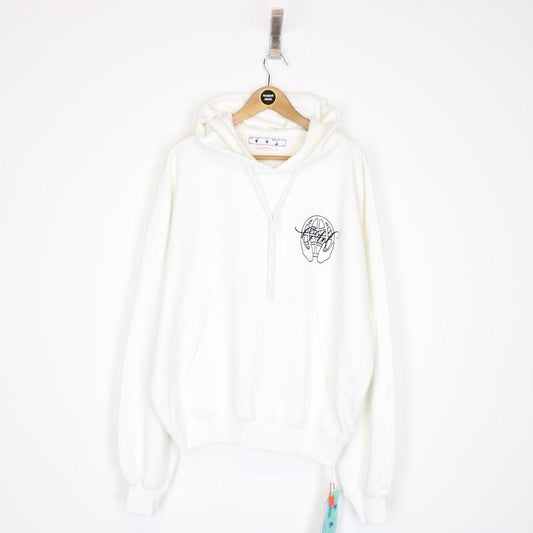 Off White Hand Arrow Logo Hoodie Medium