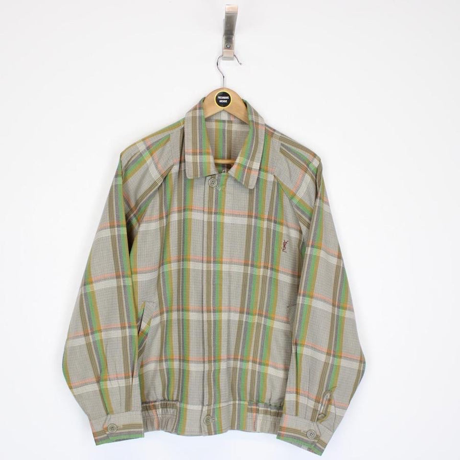 Vintage 90s Yves Saint Laurent Multicoloured Harrington Jacket