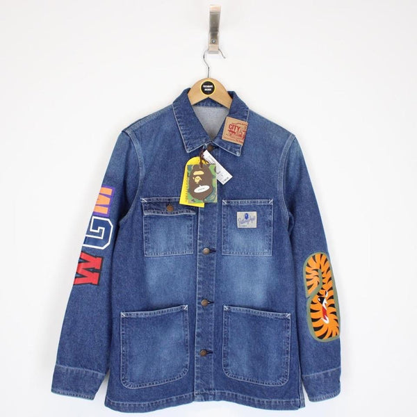 Bape Shark Denim Coverall Jacket Small