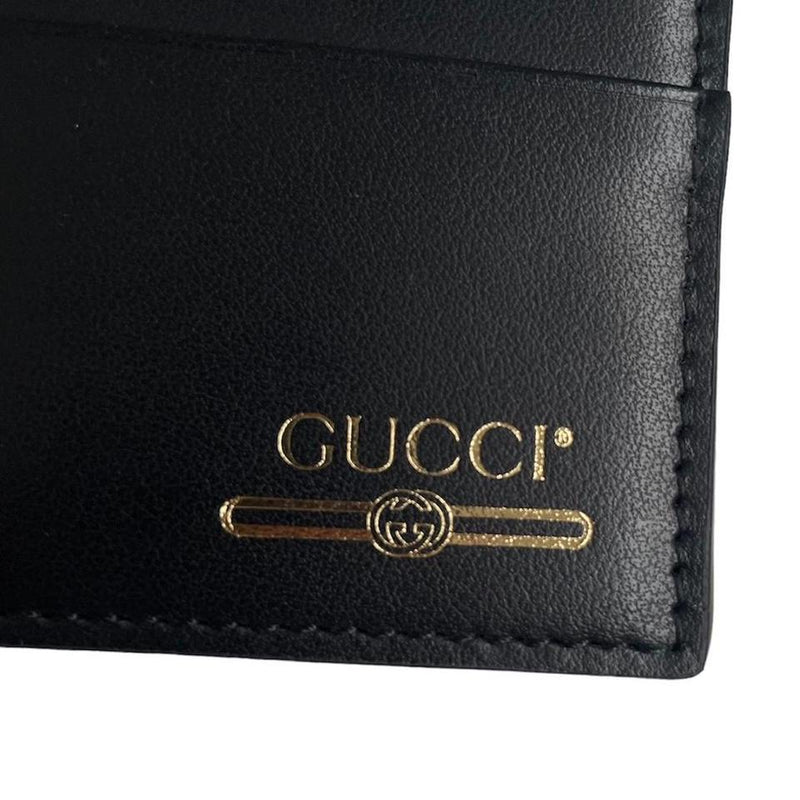 Gucci Logo Print Leather Card Holder