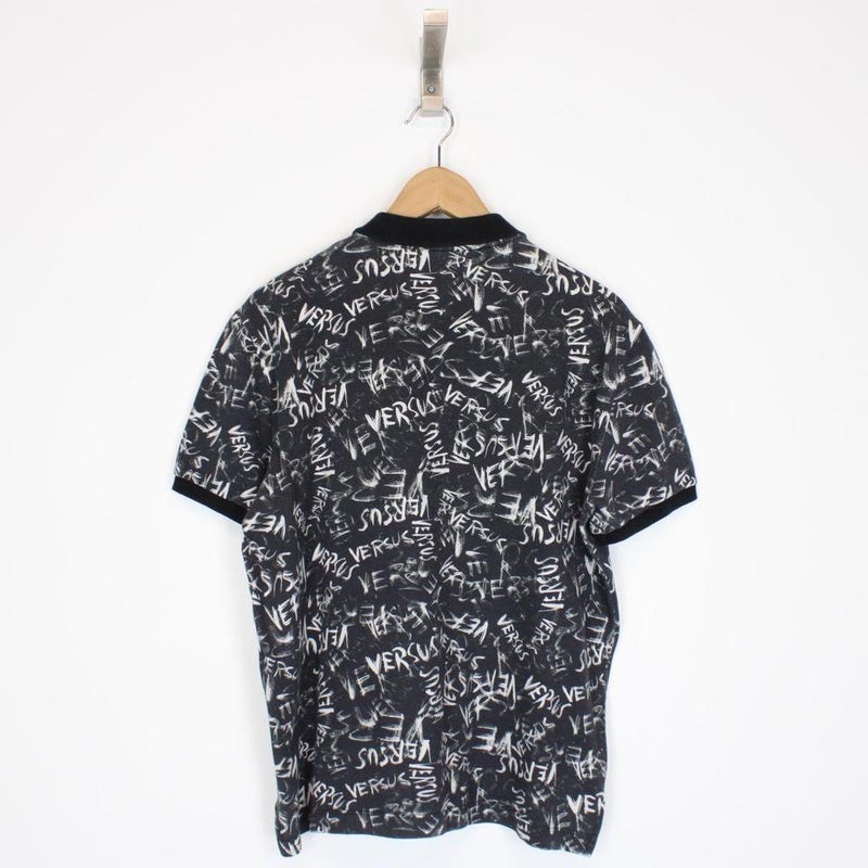 Versus Versace Graffiti Print Polo Shirt Small