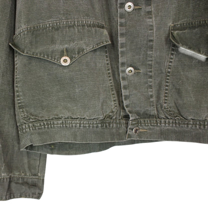 Vintage 1987 Stone Island Denim Ripstop Jacket Medium