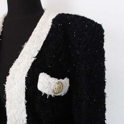 Balmain Paris Tweed Blazer Jacket XL