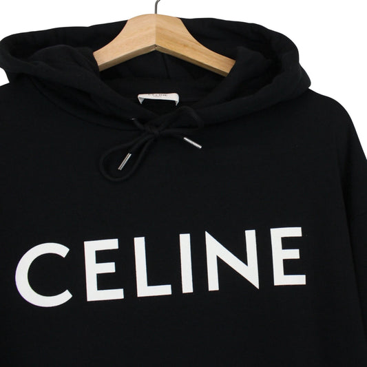 Celine Logo Print Hoodie Small