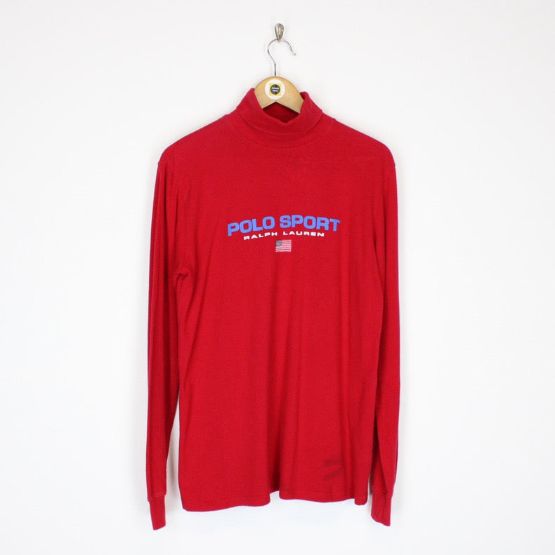 Vintage Polo Sport Roll Neck Top Large