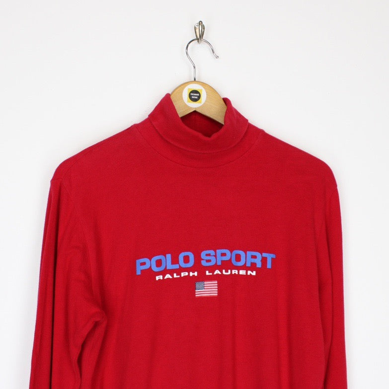 Vintage Polo Sport Roll Neck Top Large