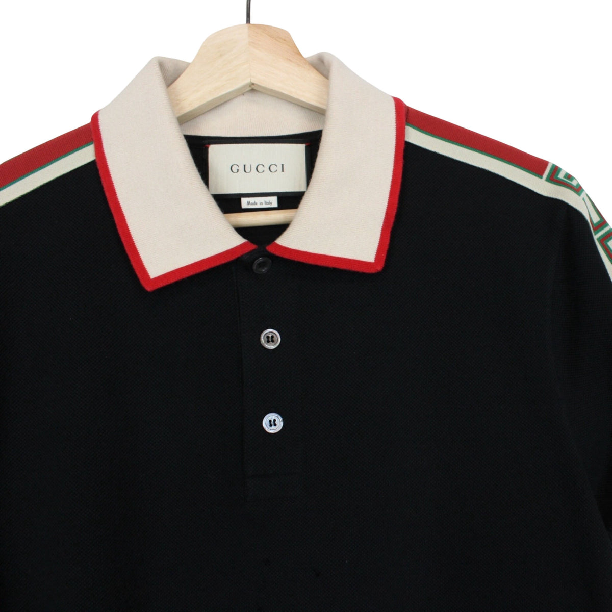 Gucci Tape Logo Polo Shirt Small