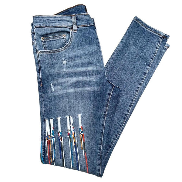 Amiri Paint Drip Core Logo Jeans Large