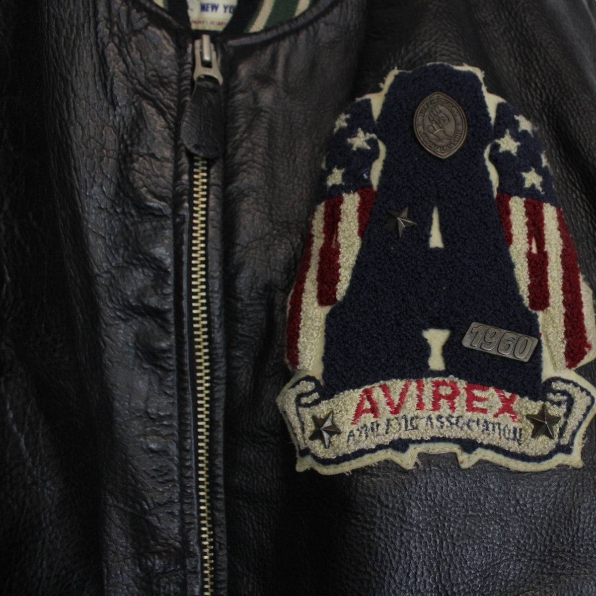 Vintage 90s Avirex Leather Bomber Jacket XL