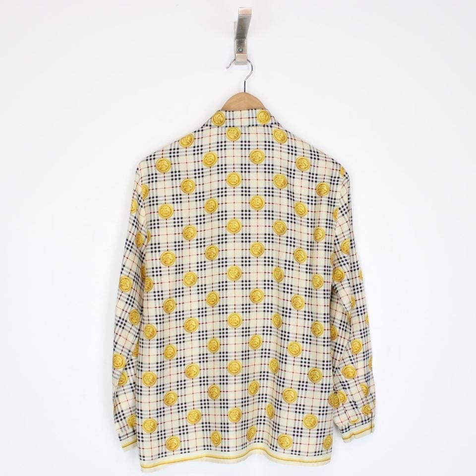 Vintage Burberry Prorsum Coin Silk Shirt Small