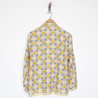 Vintage Burberry Prorsum Coin Silk Shirt Small